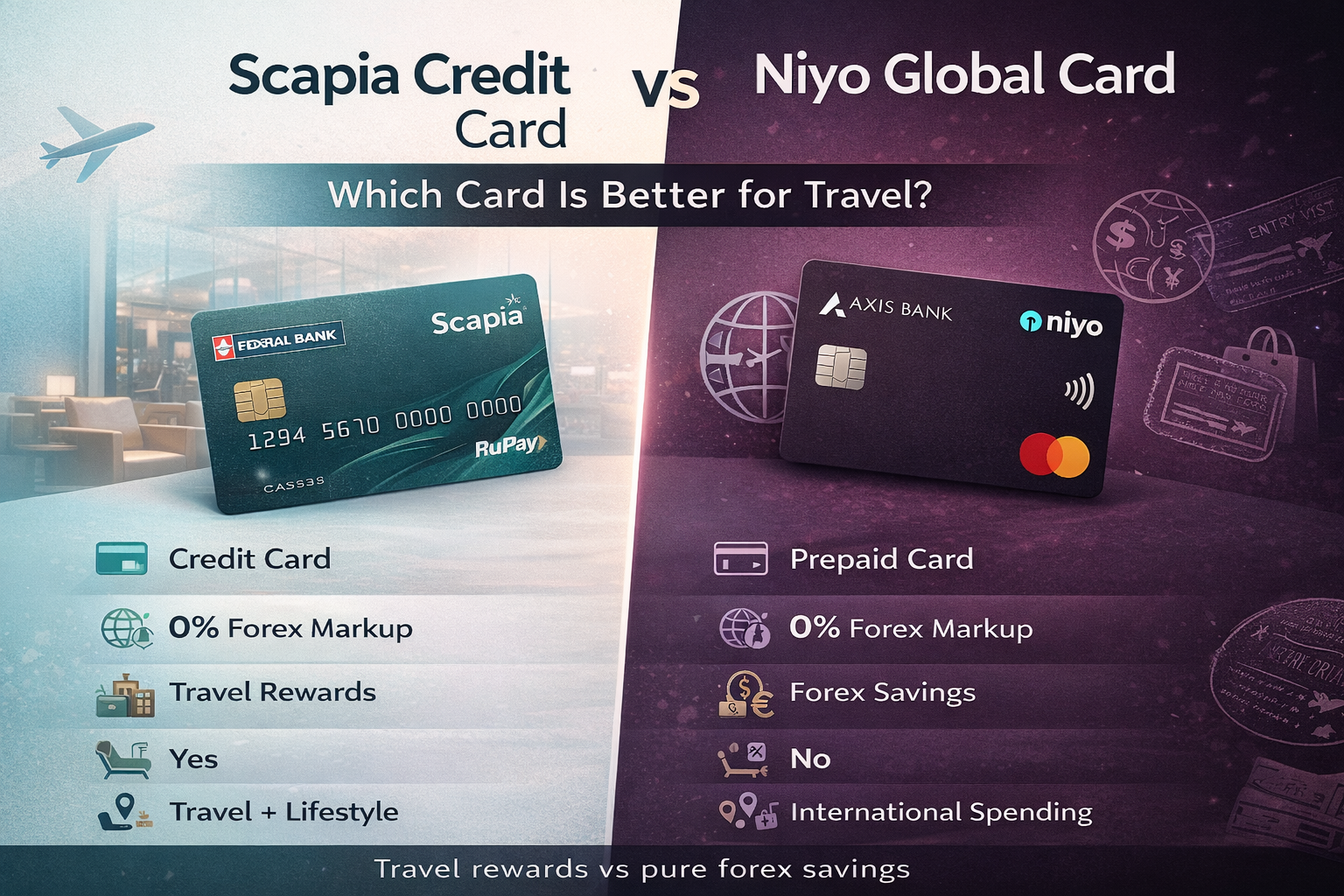 Scapia Credit Card vs Niyo Global Card (2026): Which One Is Better for International & Travel Use?