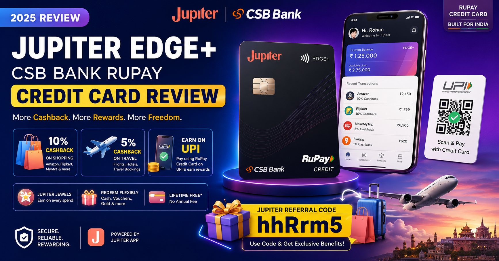 Jupiter Edge+ CSB Bank RuPay Credit Card Review Is This the Best Cashback UPI Card in 2026